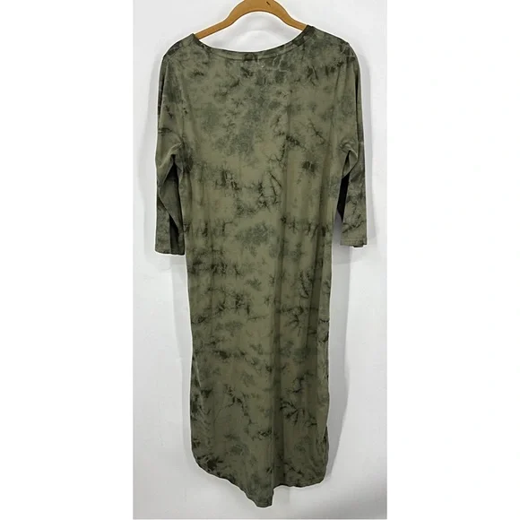 Pact Far Out T-shirt Olive Tie-Dye Women's Dress L - Picture 2 of 9
